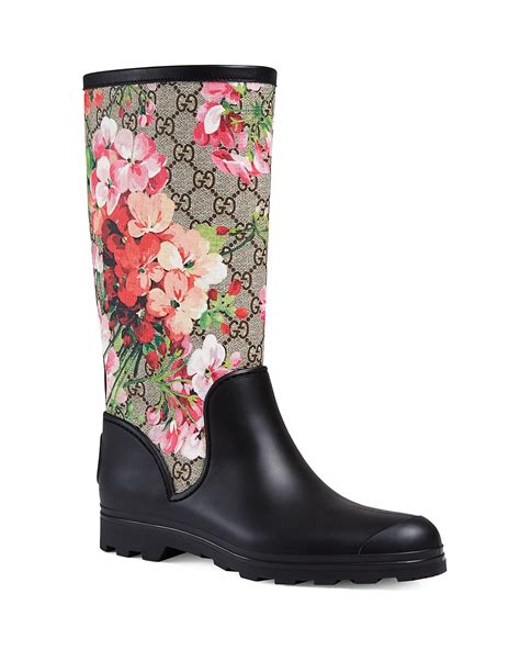 bloomingdales gucci rain boots|Gucci Prato Rain Boots In Multi/black .